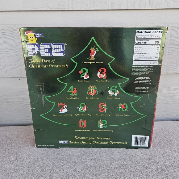 PEZ Twelve Days Of Christmas Ornaments with Sugar Cookie Refill Candy Dispenser - Picture 3 of 11